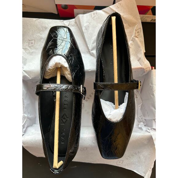 Katy Perry Women's The Evie Mary Jane Ballet Flats Black 10M New in Box! - Picture 2 of 9